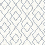 Chesapeake 3123-12422 Blaze Blue Trellis Wallpaper