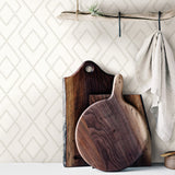 Chesapeake 3123-12423 Blaze Taupe Trellis Wallpaper