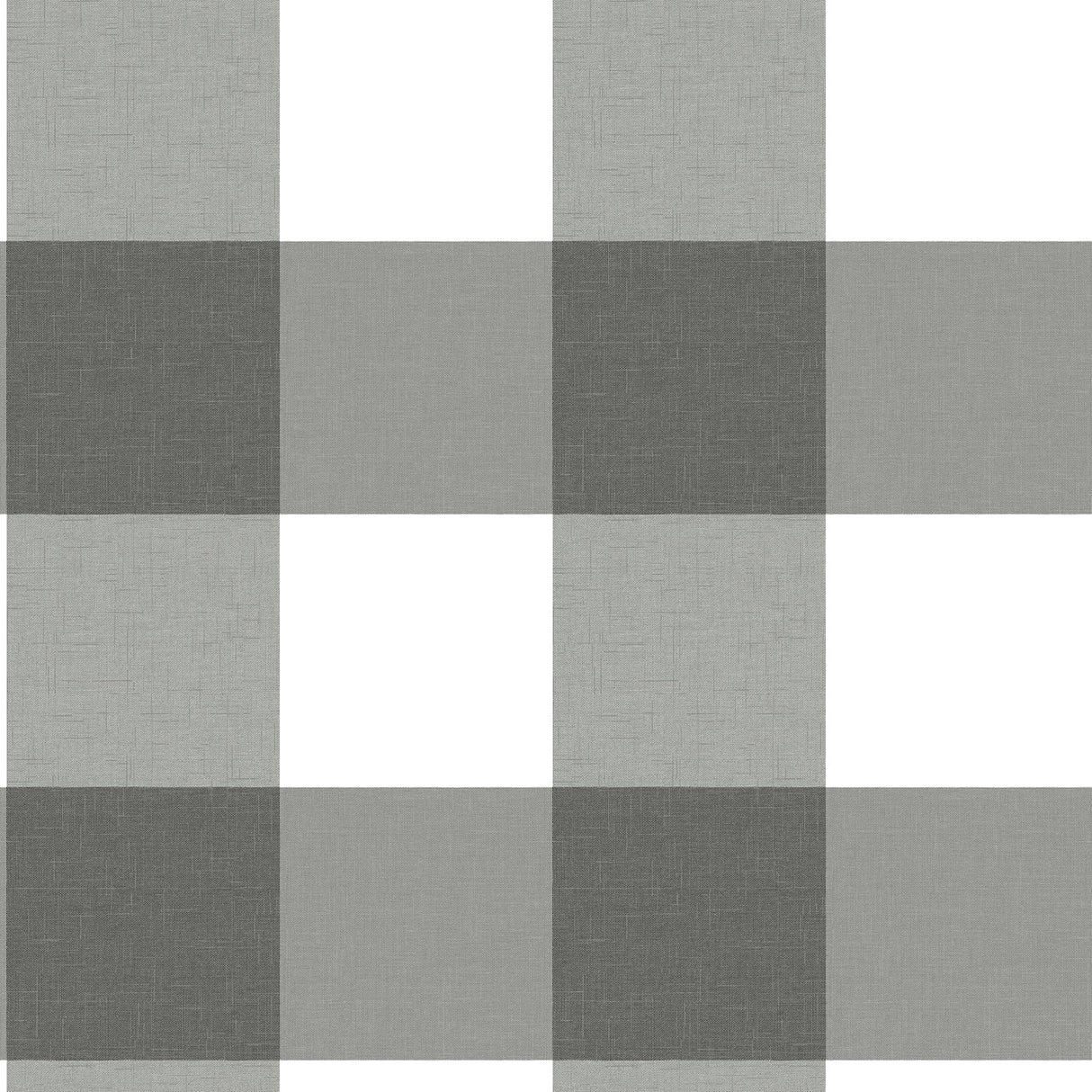 Chesapeake 3123-12532 Amos Charcoal Gingham Wallpaper