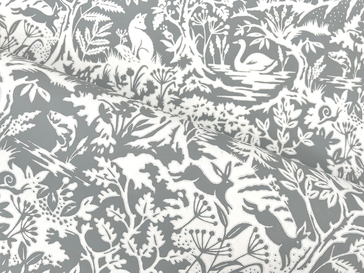 Chesapeake 3125-72321 Alrick Charcoal Forest Venture Wallpaper