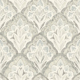 Chesapeake 3125-72340 Mimir Grey Quilted Damask Wallpaper