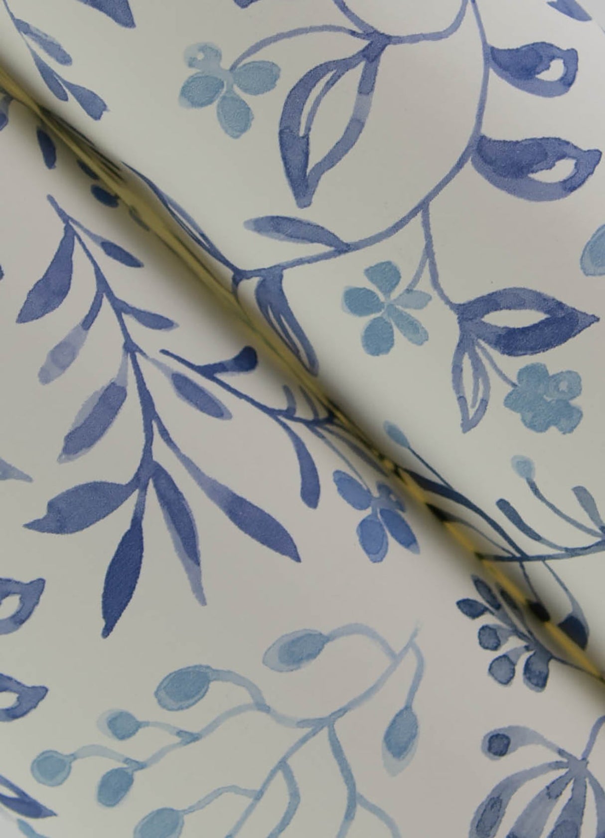Chesapeake 3125-72352 Tarragon Blue Dainty Meadow Wallpaper