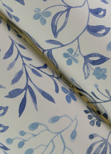 Chesapeake 3125-72352 Tarragon Blue Dainty Meadow Wallpaper
