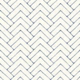 Chesapeake 3125-72363 Oswin Navy Tiered Herringbone Wallpaper