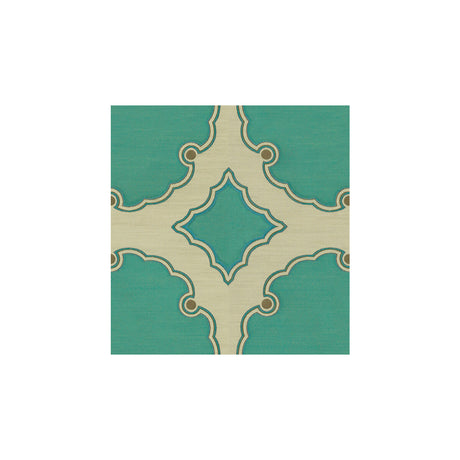 KRAVET COUTURE 31272.13.0 INTERPRETATION TURQUOISE Fabric - Eade's Wallpaper