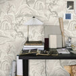 Schumacher 3134 INDIGO GARDEN in GREY Wallpaper - BORÃ…STAPE