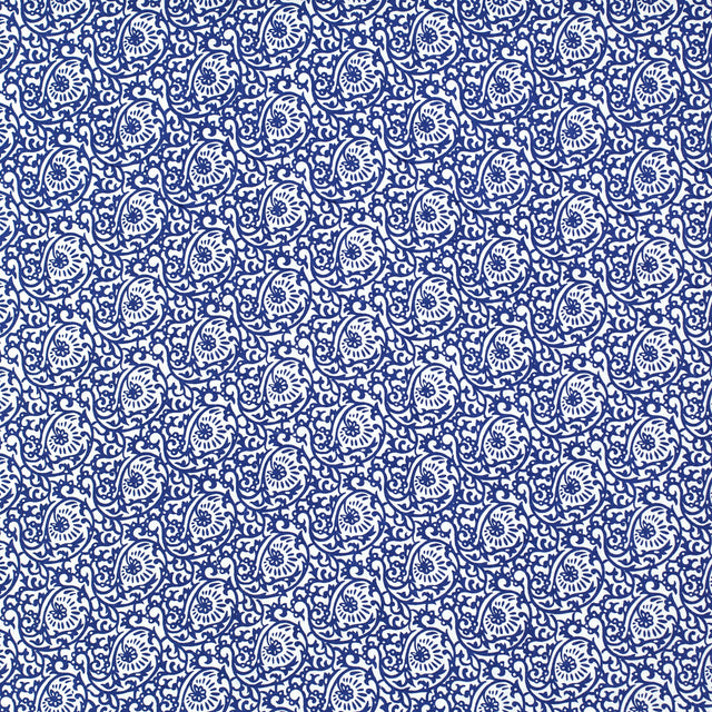 Schumacher 313B18 SCROLL PAISLEY in MAJOLICA Fabric - RAOUL 