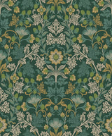 Eijffinger 316000 Lila Teal Strawberry Floral Wallpaper