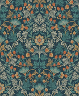 Eijffinger 316001 Lila Blue Strawberry Floral Wallpaper