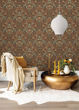 Eijffinger 316004 Lila Orange Strawberry Floral Wallpaper