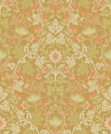 Eijffinger 316006 Lila Gold Strawberry Floral Wallpaper