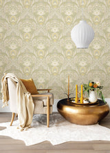 Eijffinger 316010 Nasrin Light Grey Damask Wallpaper