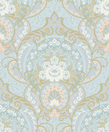 Eijffinger 316011 Nasrin Light Blue Damask Wallpaper