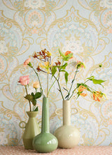 Eijffinger 316011 Nasrin Light Blue Damask Wallpaper