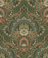 Eijffinger 316014 Nasrin Dark Green Damask Wallpaper