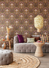 Eijffinger 316016 Nasrin Purple Damask Wallpaper