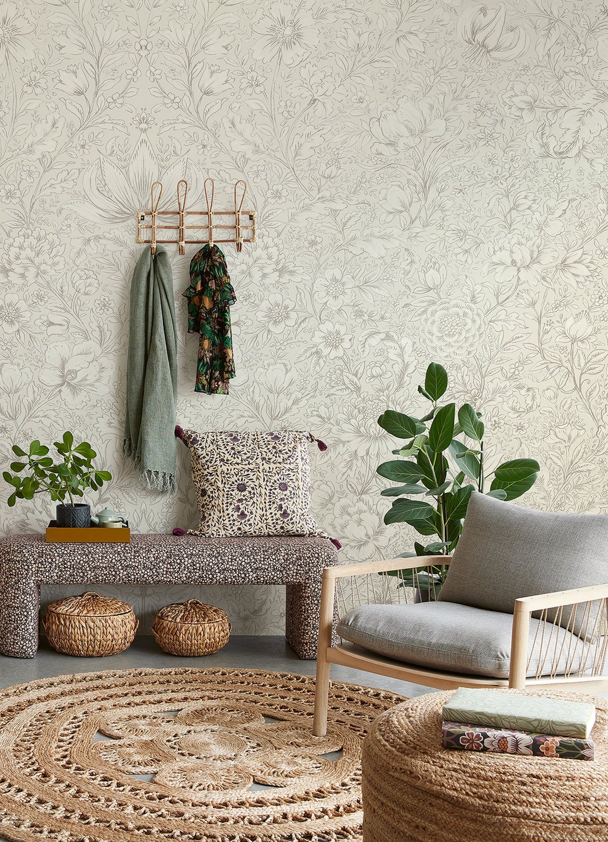 Eijffinger 316086 Cream Rosarium Wall Mural