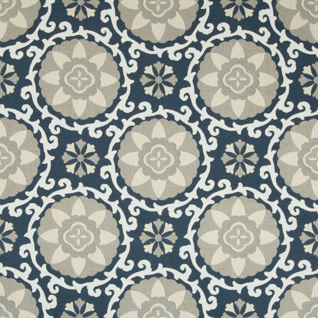 KRAVET DESIGN 31969.1516.0 EXOTIC SUZANI INDIGO Fabric - Eade's Wallpaper