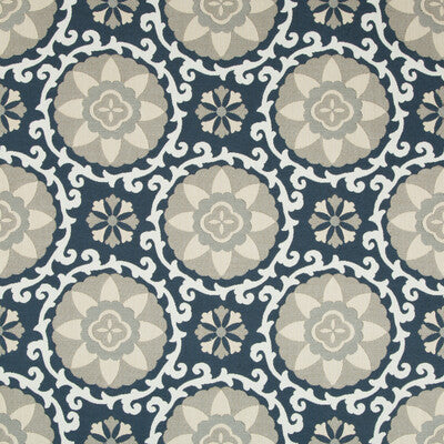 KRAVET DESIGN 31969.1516.0 EXOTIC SUZANI INDIGO Fabric - Eade's Wallpaper