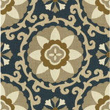 KRAVET DESIGN 31969.516.0 EXOTIC SUZANI SAPPHIRE Fabric - Eade's Wallpaper