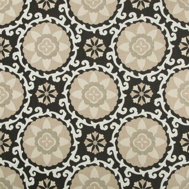 KRAVET DESIGN 31969.816.0 EXOTIC SUZANI COAL Fabric - Eade's Wallpaper
