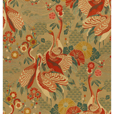 KRAVET DESIGN 32257.1216.0 KIMONO INSPIRED HAUTE RED Fabric - Eade's Wallpaper