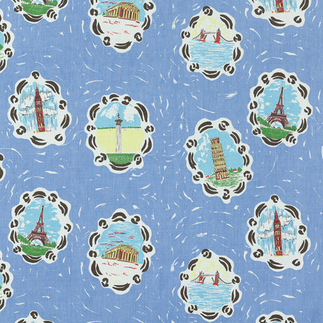 Schumacher 325B93 BON VOYAGE in CAPRI Fabric - RAOUL TEXTILE