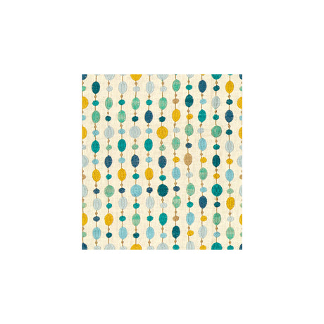 KRAVET COUTURE 33071.513.0 BEADED LINEN TURQUOISE Fabric - Eade's Wallpaper