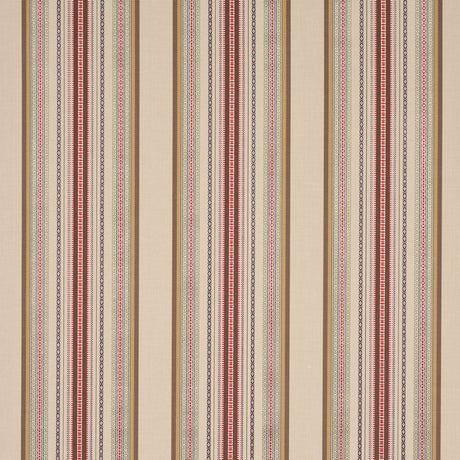 Schumacher 3322011 WELLINGTON STRIPE in MULTI ON PECAN Fabri