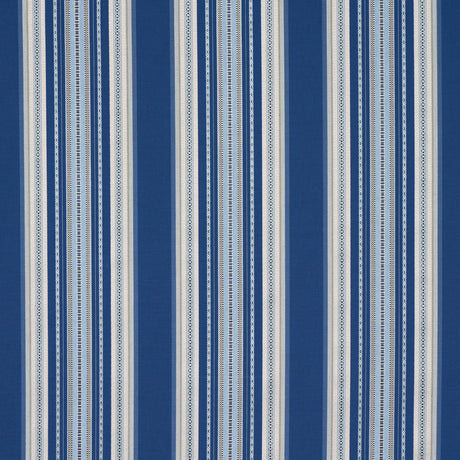 Schumacher 3322024 WELLINGTON STRIPE in BLUE Fabric - BOHEMI