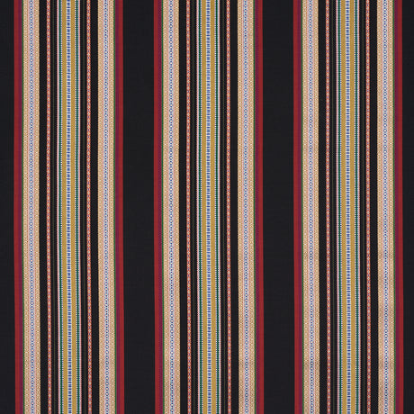 Schumacher 3322025 WELLINGTON STRIPE in BLACK Fabric - BOHEM