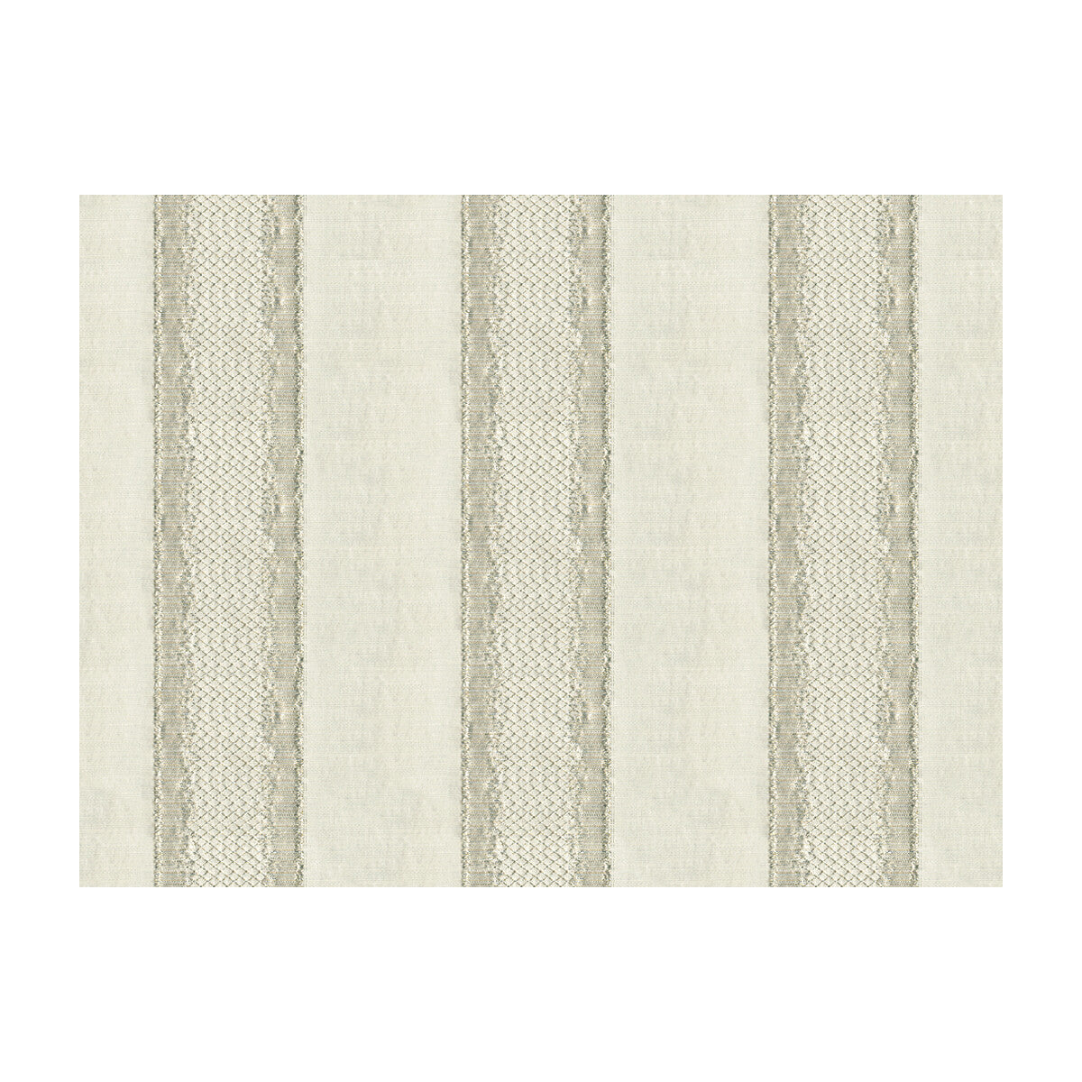 KRAVET COUTURE 33279.11.0 GILDED STRIPE PLATINUM Fabric - Eade's Wallpaper