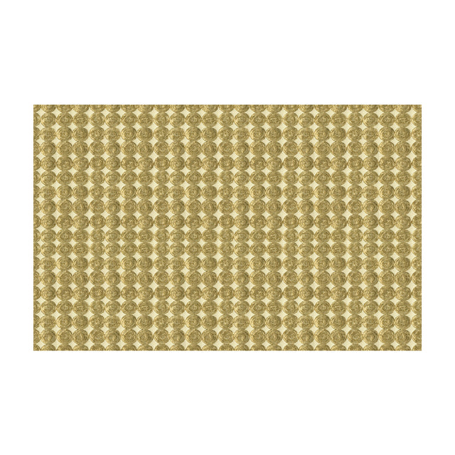 KRAVET COUTURE 33557.4.0 RARE COIN WHITE GOLD Fabric - Eade's Wallpaper