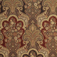 Schumacher New Castle Paisley Cranberry Fabric - Eade's Wallpaper