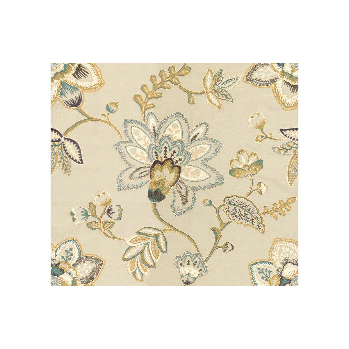 KRAVET COUTURE 33628.516.0 GILDED PLAZA PLATINUM Fabric - Eade's Wallpaper