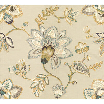 KRAVET COUTURE 33628.516.0 GILDED PLAZA PLATINUM Fabric - Eade's Wallpaper