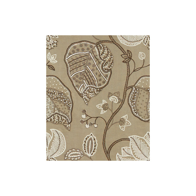 KRAVET COUTURE 33633.1611.0 HANDMADE FLORAL SMOKED PEARL Fabric - Eade's Wallpaper