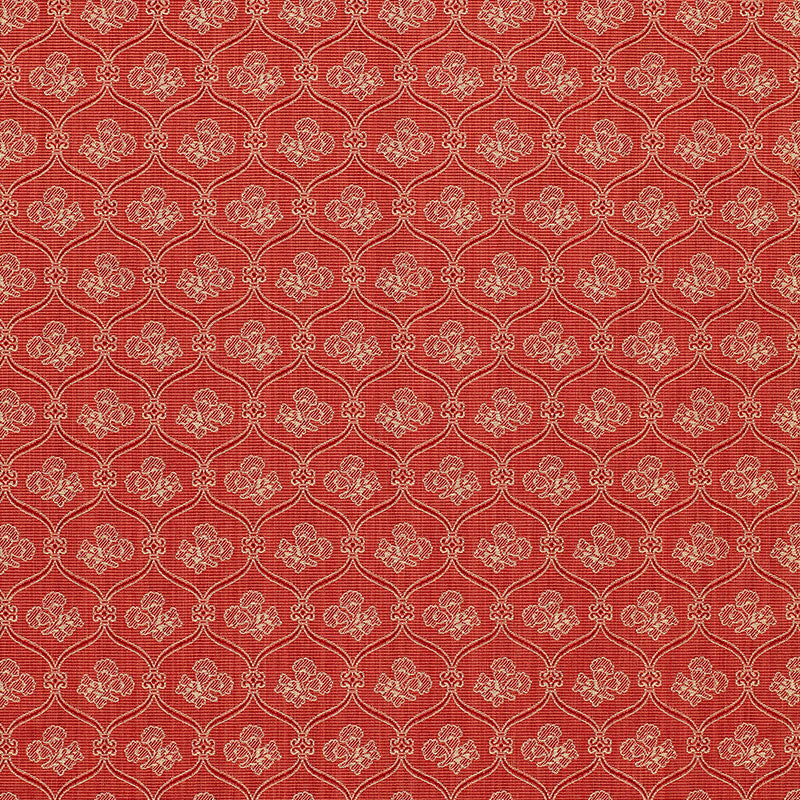 Schumacher Ashley Lattice Coral Fabric