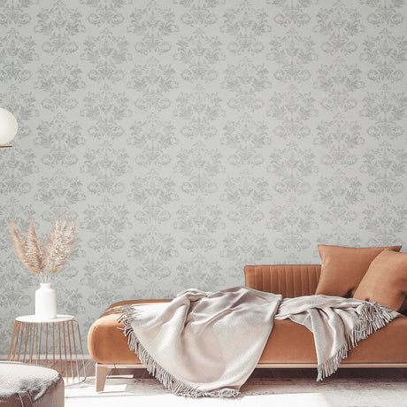 Galerie Hotel Damask Silver Grey Wallpaper 34014