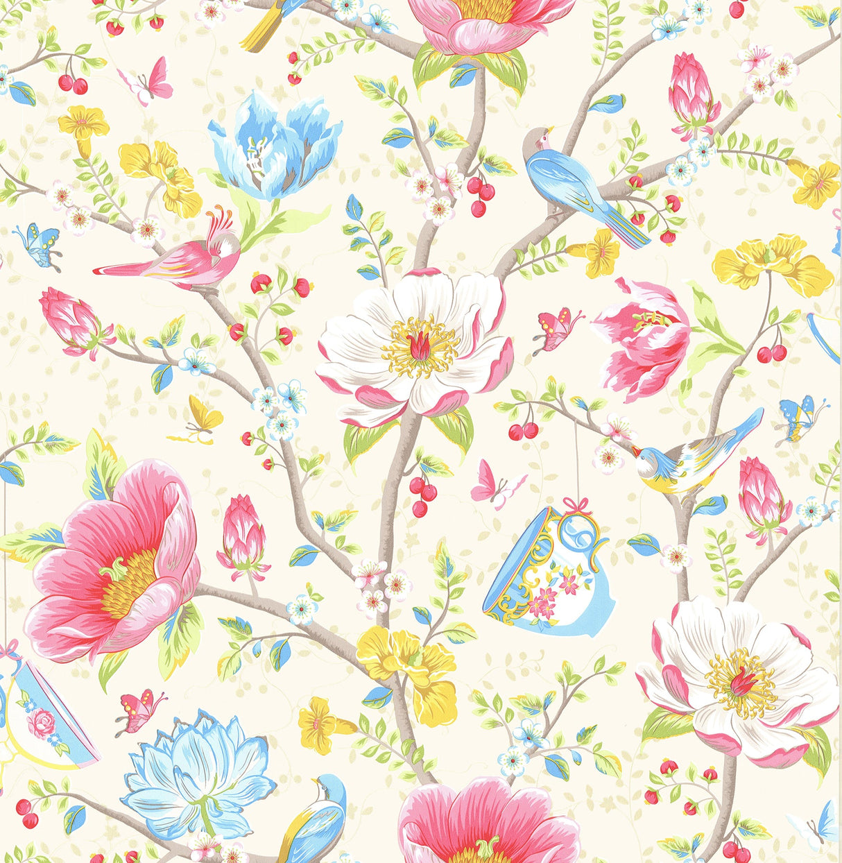 Eijffinger 341000 Leizu Cream Chinese Garden Wallpaper