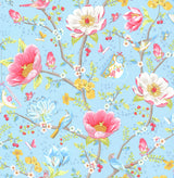 Eijffinger 341002 Leizu Light Blue Chinese Garden Wallpaper