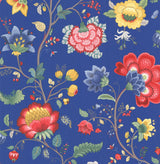 Eijffinger 341034 Epona Dark Blue Floral Fantasy Wallpaper