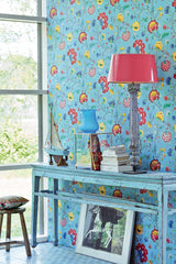 Eijffinger 341035 Epona Light Blue Floral Fantasy Wallpaper