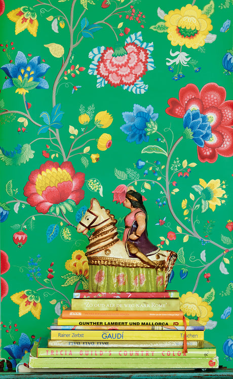 Eijffinger 341036 Epona Green Floral Fantasy Wallpaper