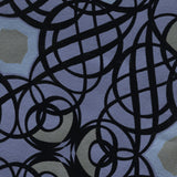 Eijffinger 341731 Caspian Blueberry Swirling Flocked Geometric Wallpaper