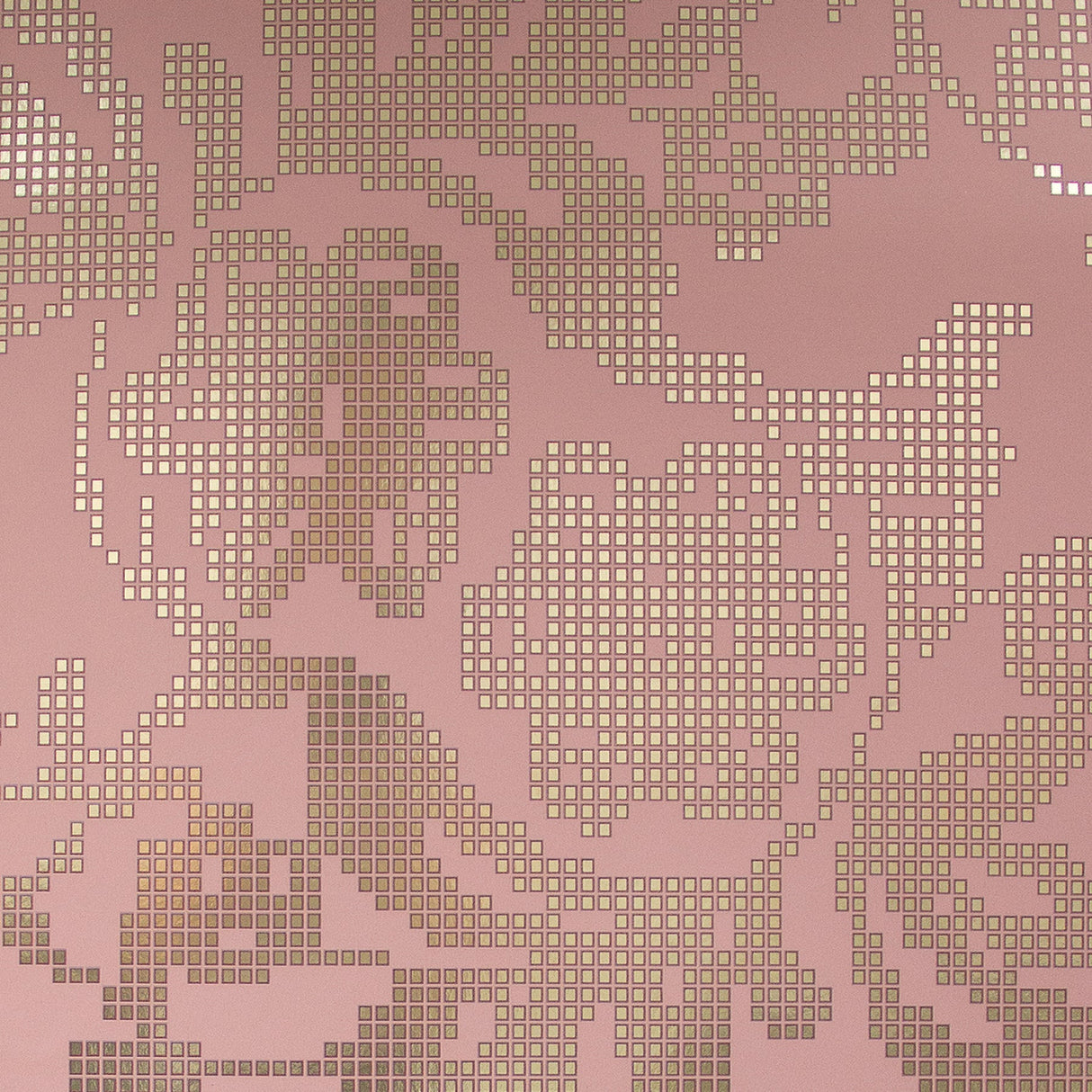 Eijffinger 341742 Sadira Rose Pixelated Modern Floral Wallpaper