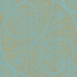 Eijffinger 341752 Yasamin Teal Mehndi Medallion Wallpaper