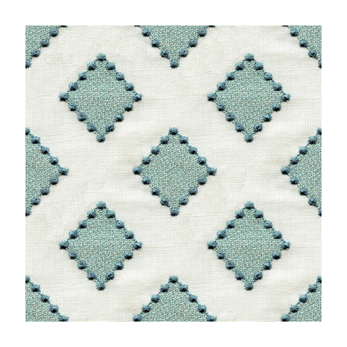 KRAVET BASICS 34267.1516.0 DIAMONDOTS TURQUOISE Fabric - Eade's Wallpaper