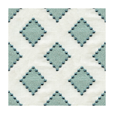 KRAVET BASICS 34267.1516.0 DIAMONDOTS TURQUOISE Fabric - Eade's Wallpaper