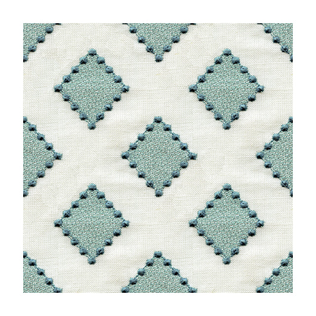 KRAVET BASICS 34267.1516.0 DIAMONDOTS TURQUOISE Fabric - Eade's Wallpaper